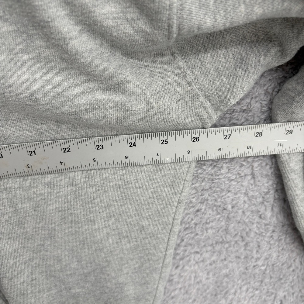 Aerie Down To Earth Henley Hoodie Size L Heather Gray Oversized V Neck Terry - Picture 4 of 8